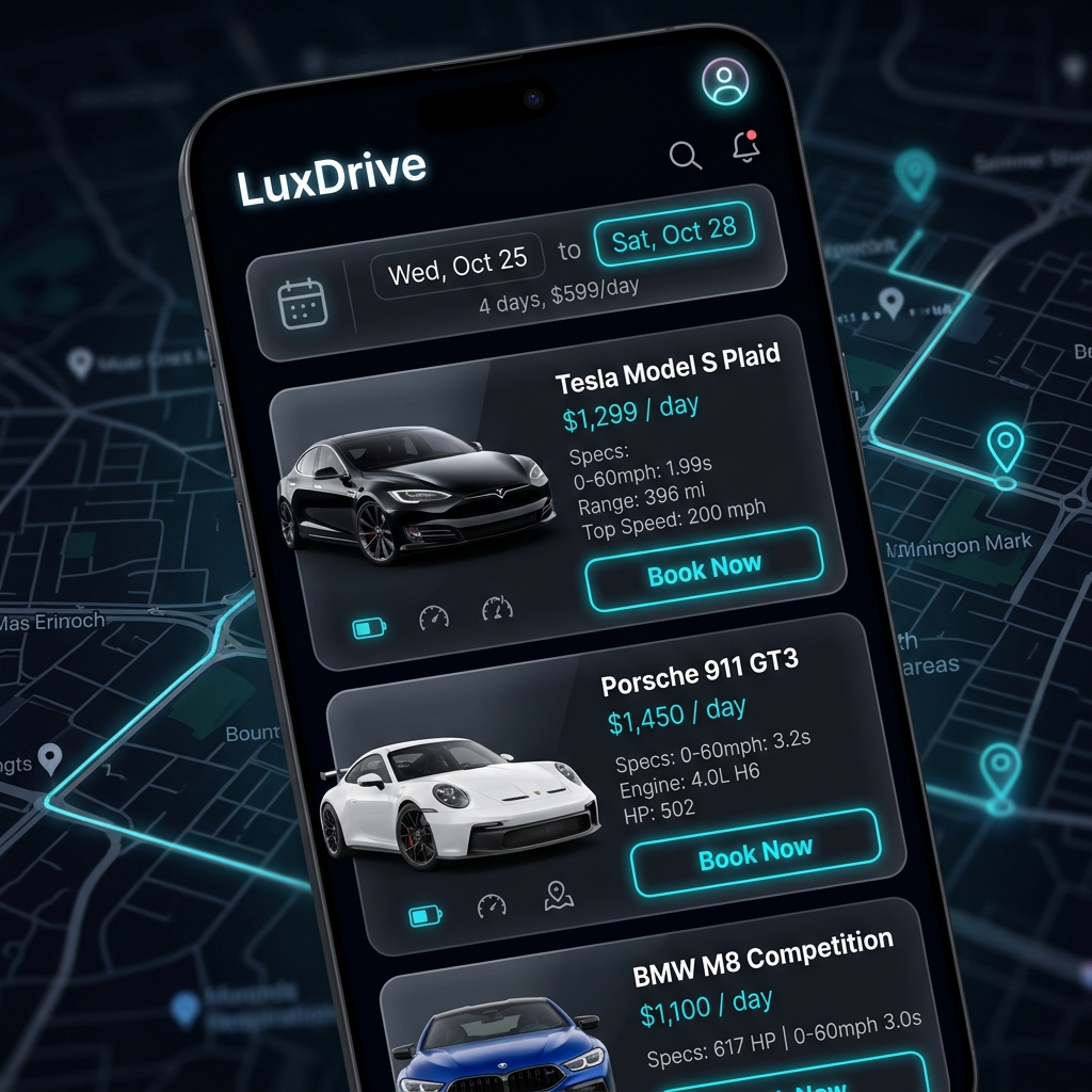 Car Renting System Dashboard Widescreen Preview
