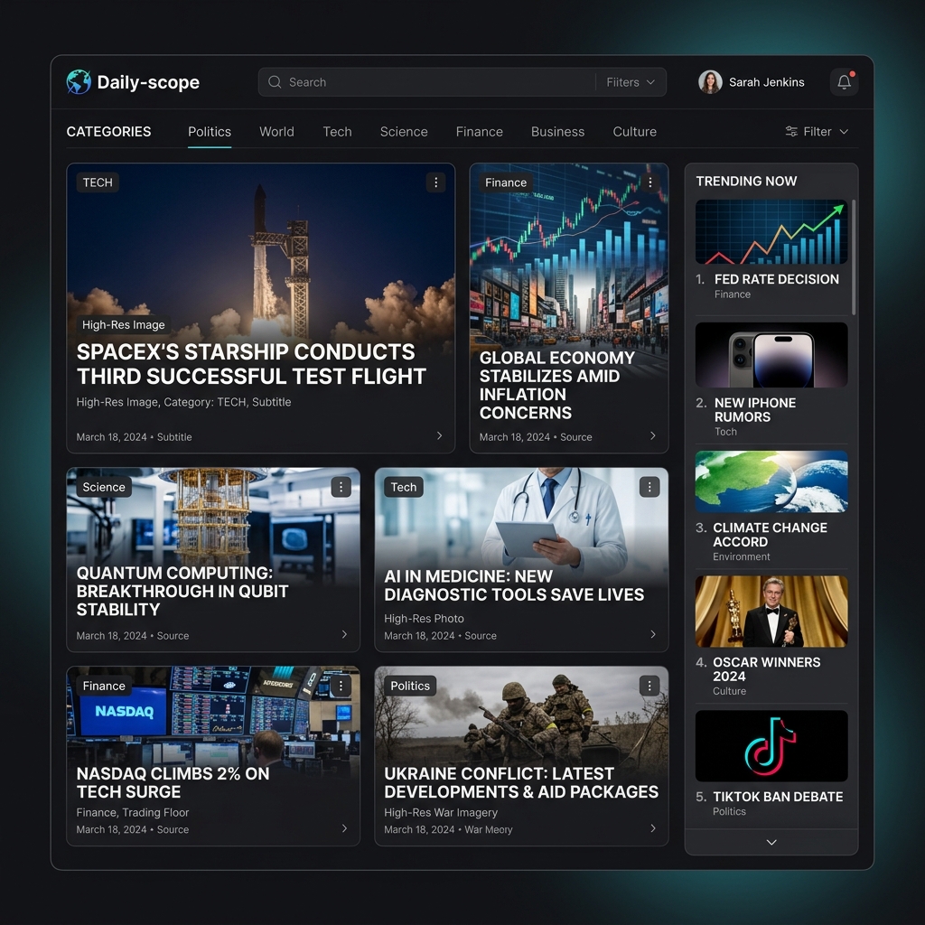 Daily-scope Dashboard Widescreen Preview
